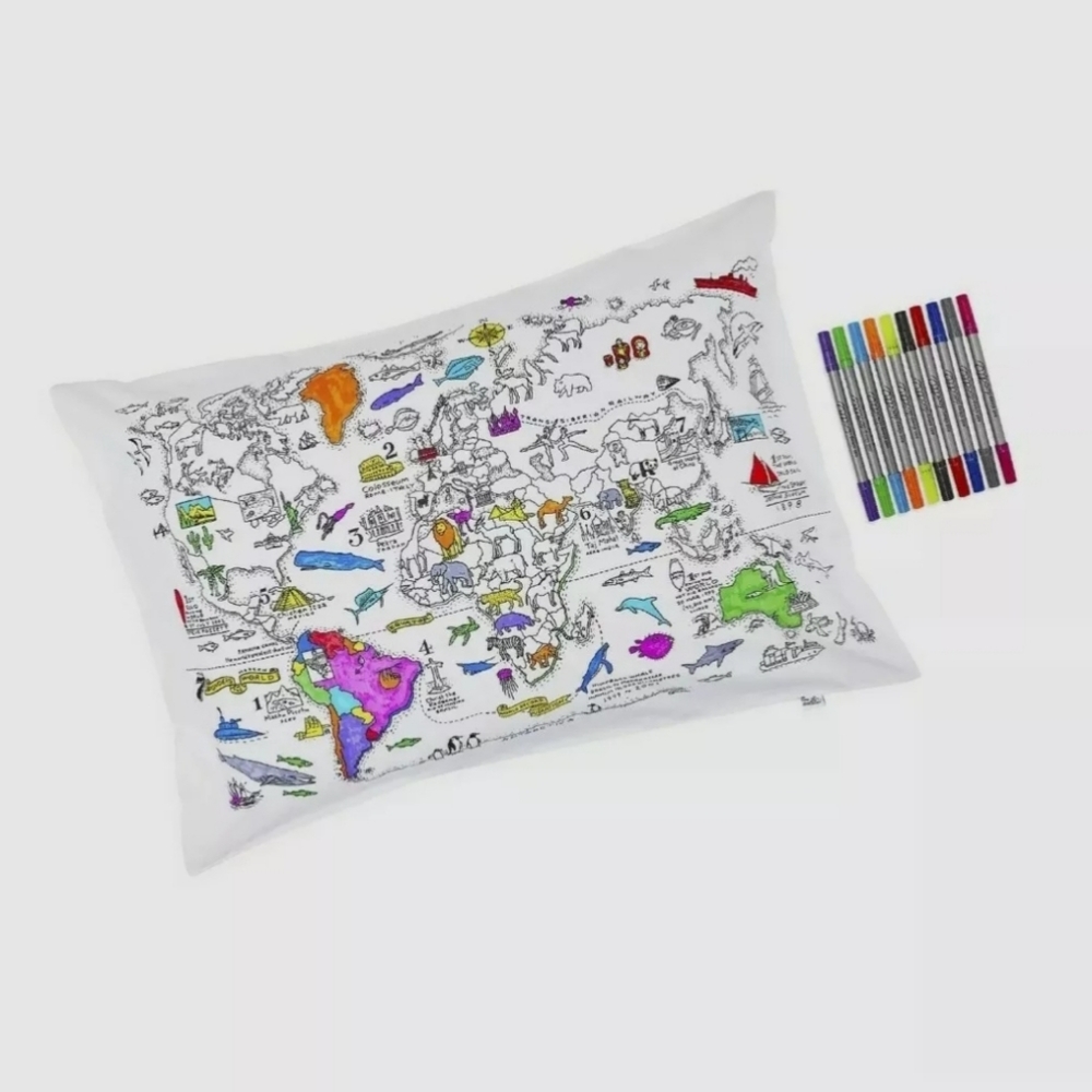 World map pillowcase - Picture 2 of 4